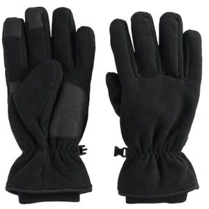 Men's Tek Gear Black Warm Tek Touchscreen Micro Fleece Gloves S/M